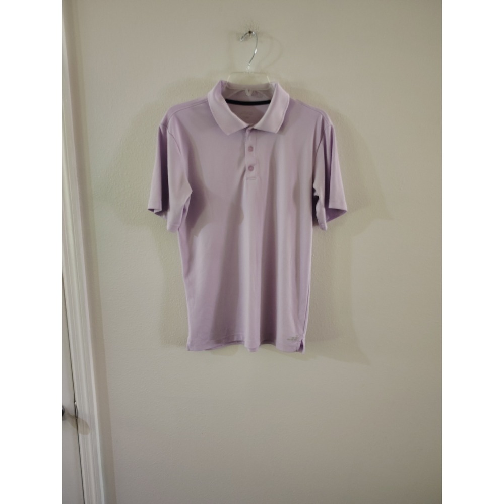 BCG Mens Lavender‎ Purple Performance Pique Short Sleeve Polo Shirt Small